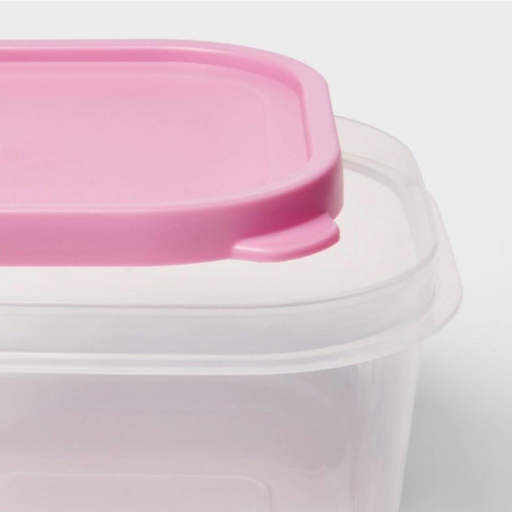 Room Essentials Pink Food Storage Container Set NEW - Picture 3 of 5